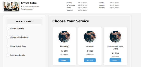 Time Booking page